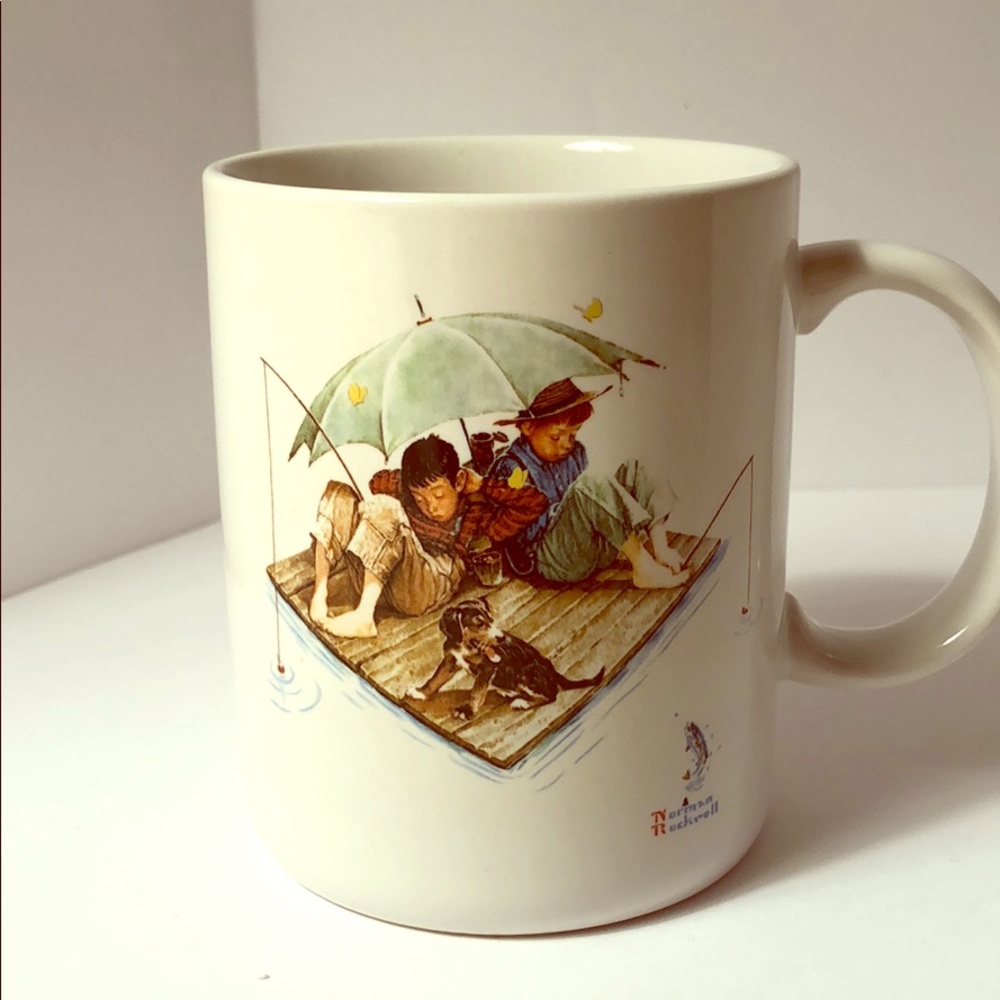 Fisherman’s Paradise Coffee Cup by Norman Rockwell